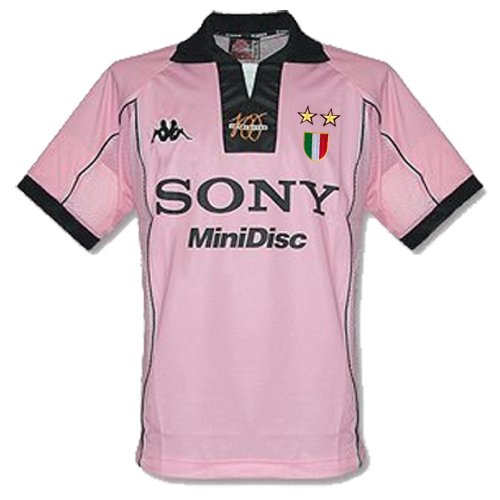 97-98 Juventus Retro Pink Away Kit Soccer Jersey